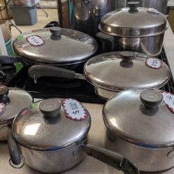 1801 Revere Ware Copper Clad Stainless Steel Set