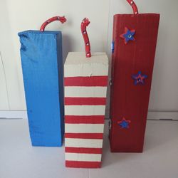 Handmade Wooden Firecrackers Set