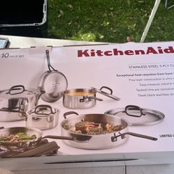 KitchenAid 10-Piece Stainless Steel Induction Cookware Set