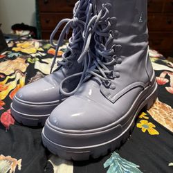 Lavender Combat Boots