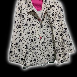 Paw Printed Pajama Set