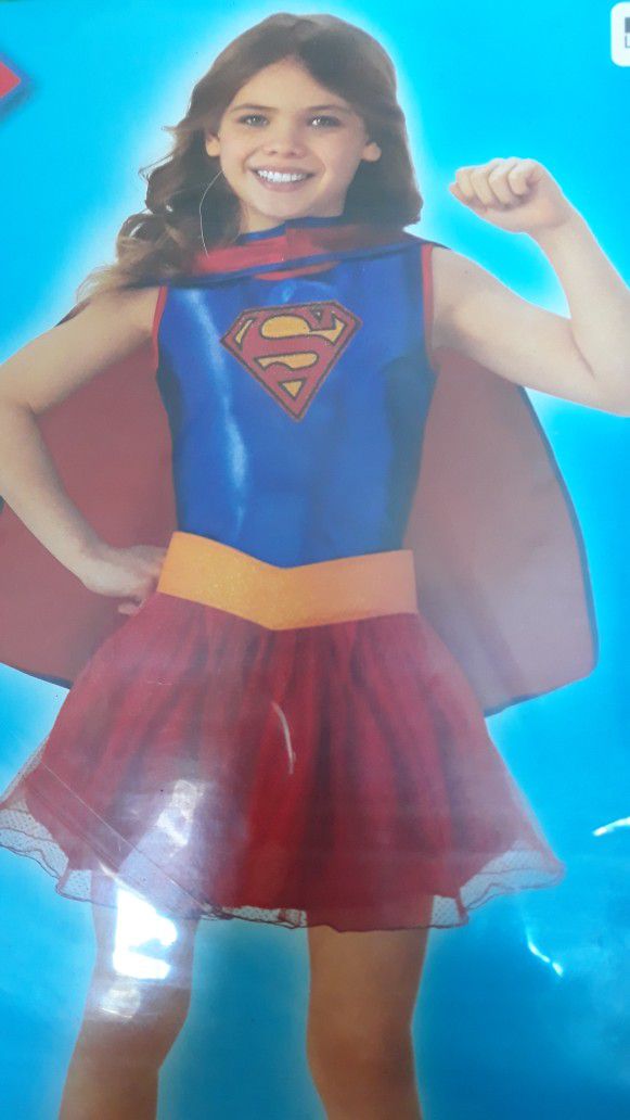 Girls Supergirl Child Halloween Costume Size Medium Age 5-7