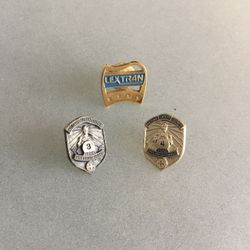 3 Lextran Bus Driver Lapel Pins