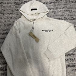 White Essential Hoddie