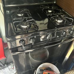 Black gas stove