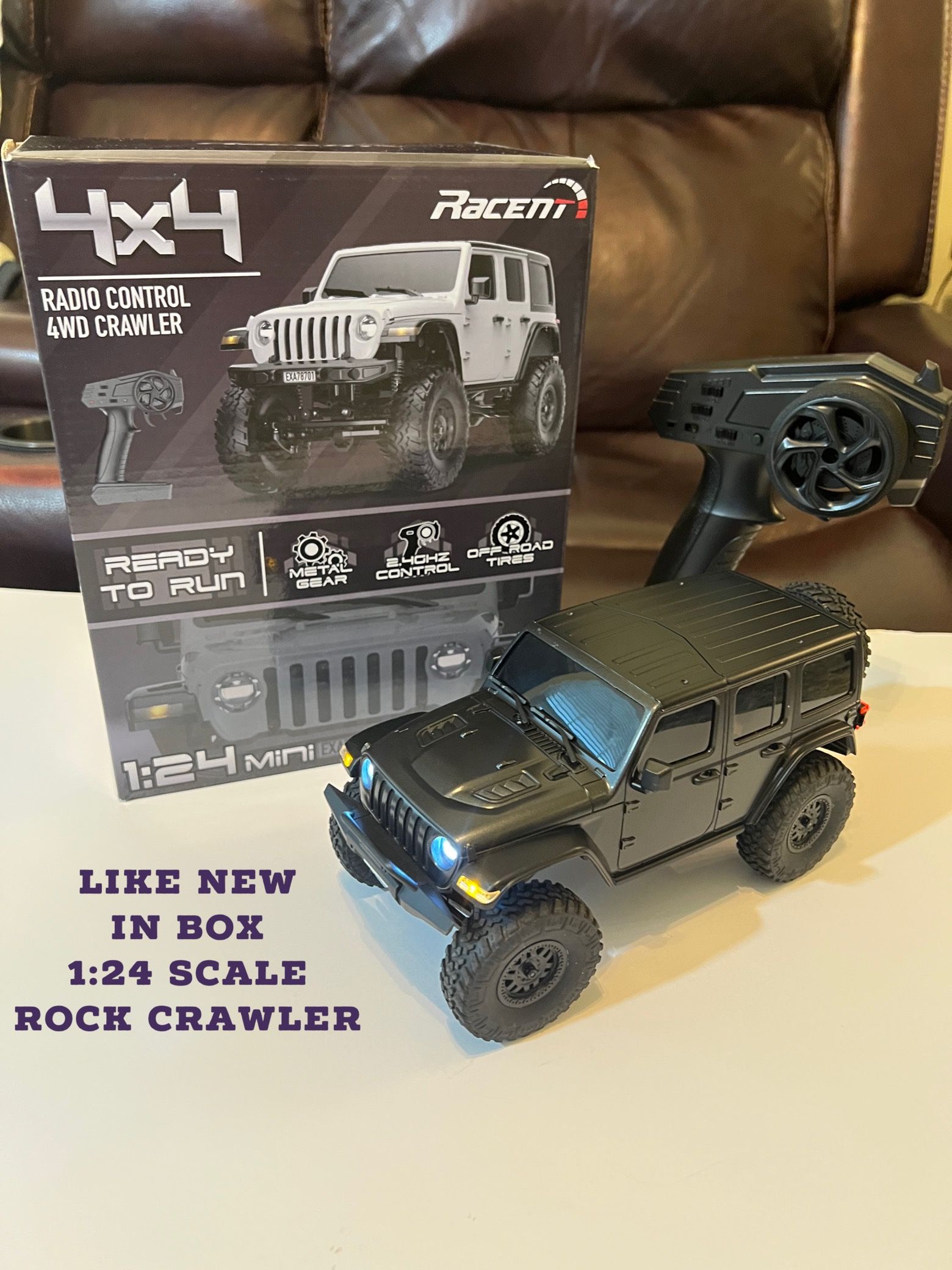 RACENT 1:24 RC Crawler Jeep Truck Rock Crawler