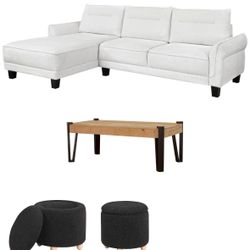 4-Pc Living Room Set. $53 Down Payment