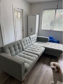 Sage green couch