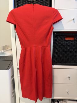 Banana Republic Red Sheath Dress Petite 00P - Square Neck, Cap Sleeve, New With Tags