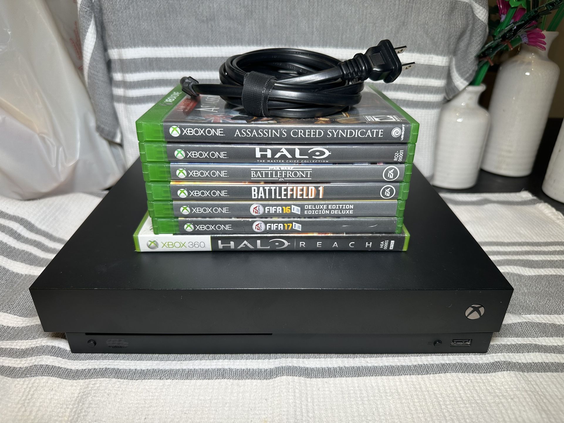 Xbox One X 1TB + 7 Games โ Bundle Deal โ Great Condition!