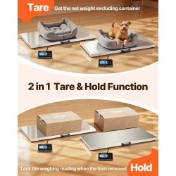 428^880Lbs x 0.2Lbs Livestock Scale Shipping Scales Large Platform 40.6x20.9Inch Stainless Steel Vet Scale Industrial Floor Scale Large Animal Dog Pig