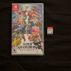 Smash bros and nintendo switch tv box and cables 