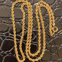 18K Gold Rope Chain