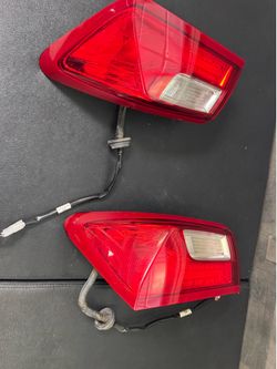 pair of automotive tail light assemblies.
