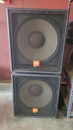 Pair of JBL MP418 subwoofers