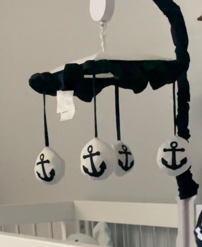 adorno de cuna de bebé anclas