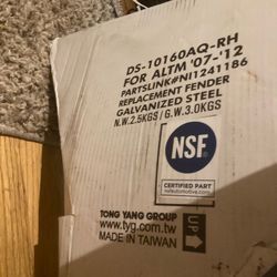 2007-2012 Nissan Altima Brand New Fender/Black