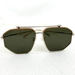 Alexander McQueen Leather Frame Sunglasses 