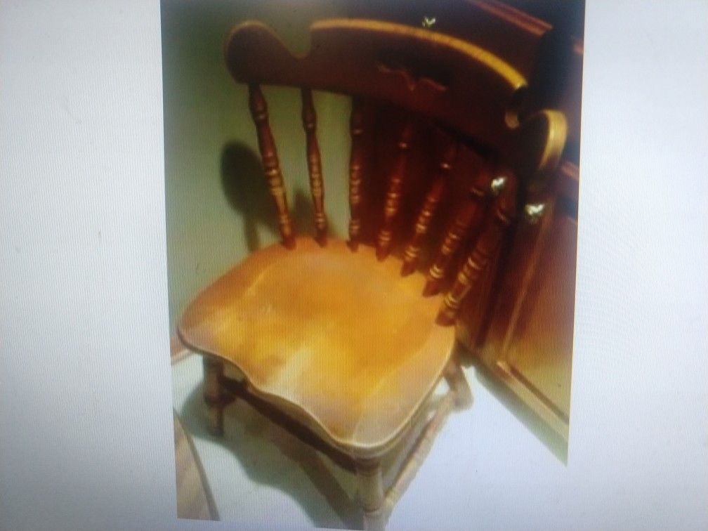 Oak Spoke Kitchen Chair Antique