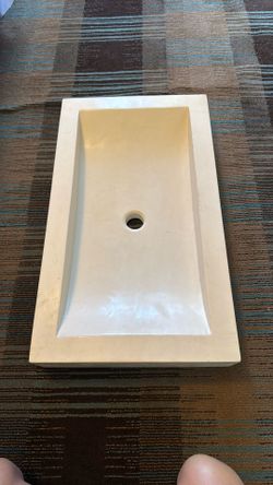 4x16x28” Tosali Solid Travertine Vessel Sink