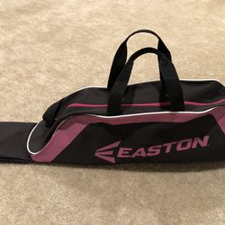 Easton Softball Bag / Baseball Bag (Black & Pink) - Holds All Yor Gear (Bats, Gloves, Balls, Shoes)