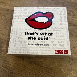 That’s What She Said Game
