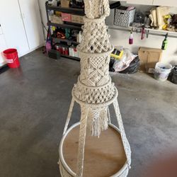 Macrame Table/plant Shelf Hanger