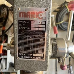 Mark 1 Vintage Floor Drill Press – Heavy Duty Cast Iron Shop Tool (Woodworking / Metal)