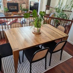 West Elm Dining Room Table w/ Leaf - Acacia Wood