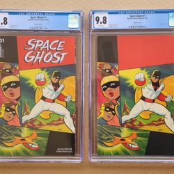 Space Ghost 1 (CGC 9.8) (Michael Cho Variant Cover D & Space Ghost 1 (CGC 9.8) Michael Cho Virgin Variant Cover R
