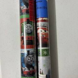 Disney Cars Thomas & Friends Train Gift Wrap Brand New