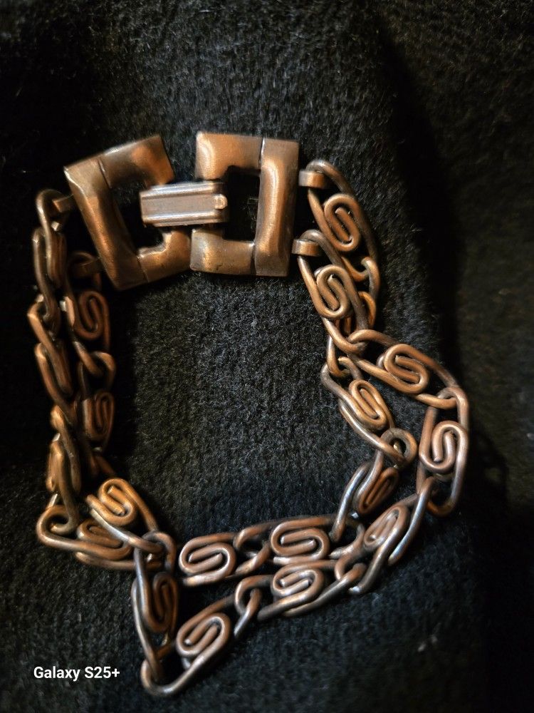 vintage solid copper bracelet