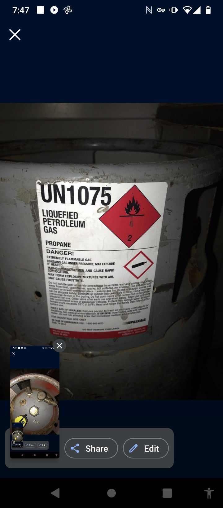 33.5 LB Forklift Propane Tank