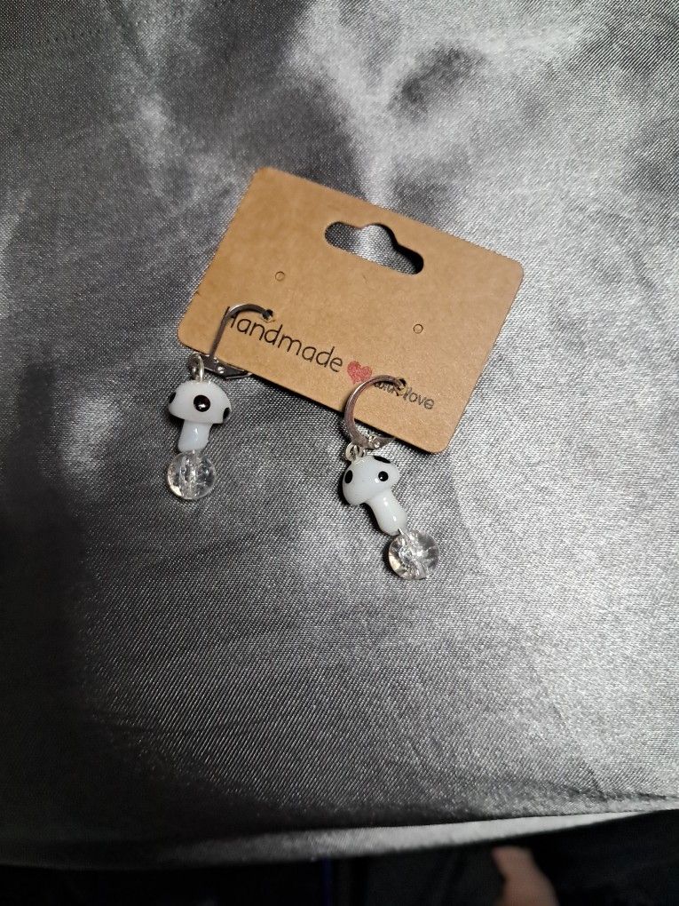 Handmade Mushroom Earrings