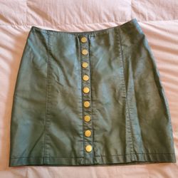 Free People Vegan Leather Skirt