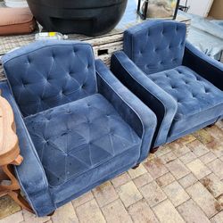 LIVING ROOM CLASIC VELVET BLUE SET