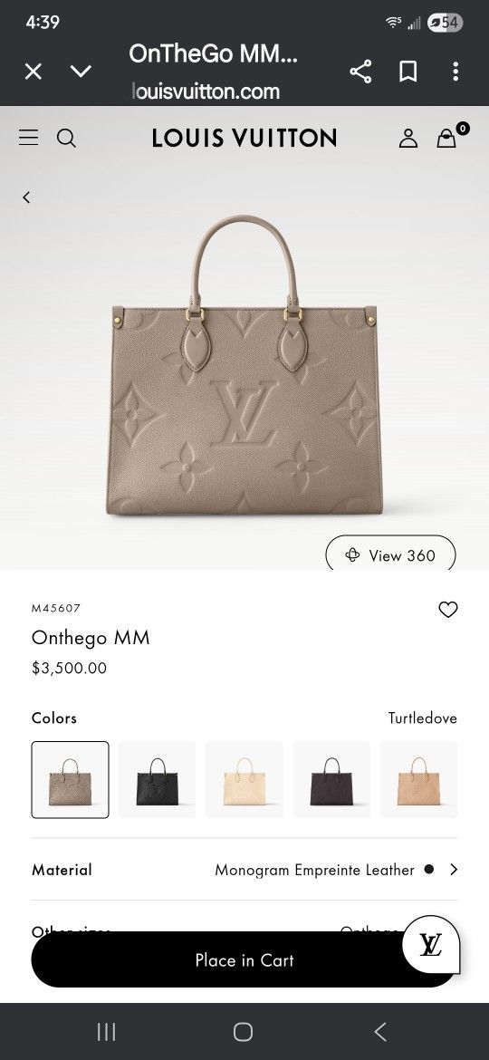 LOUIS VUITTON ON THE GO MM