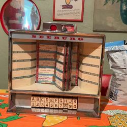 Vintage Seaberg Table, Top Wall, Jukebox, Selector,    Diner, Rock ‘N’ Roll, Music Records, Man Cave