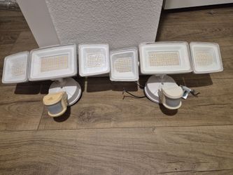 Security flood lights with motion detector