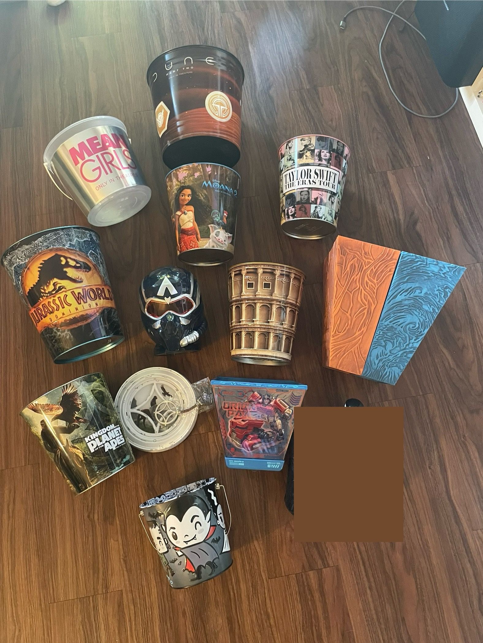 Various Movie Popcorn Buckets