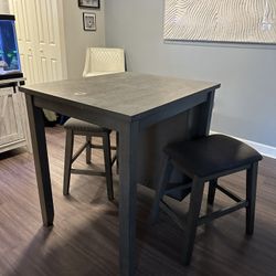 Pub Style Table With Shelves