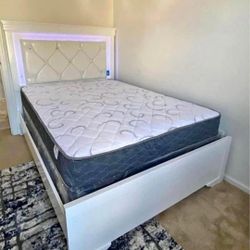 Queen Mattress With Box Spring, Bed Frame, Full Foam Mattress, Cash On Delivery