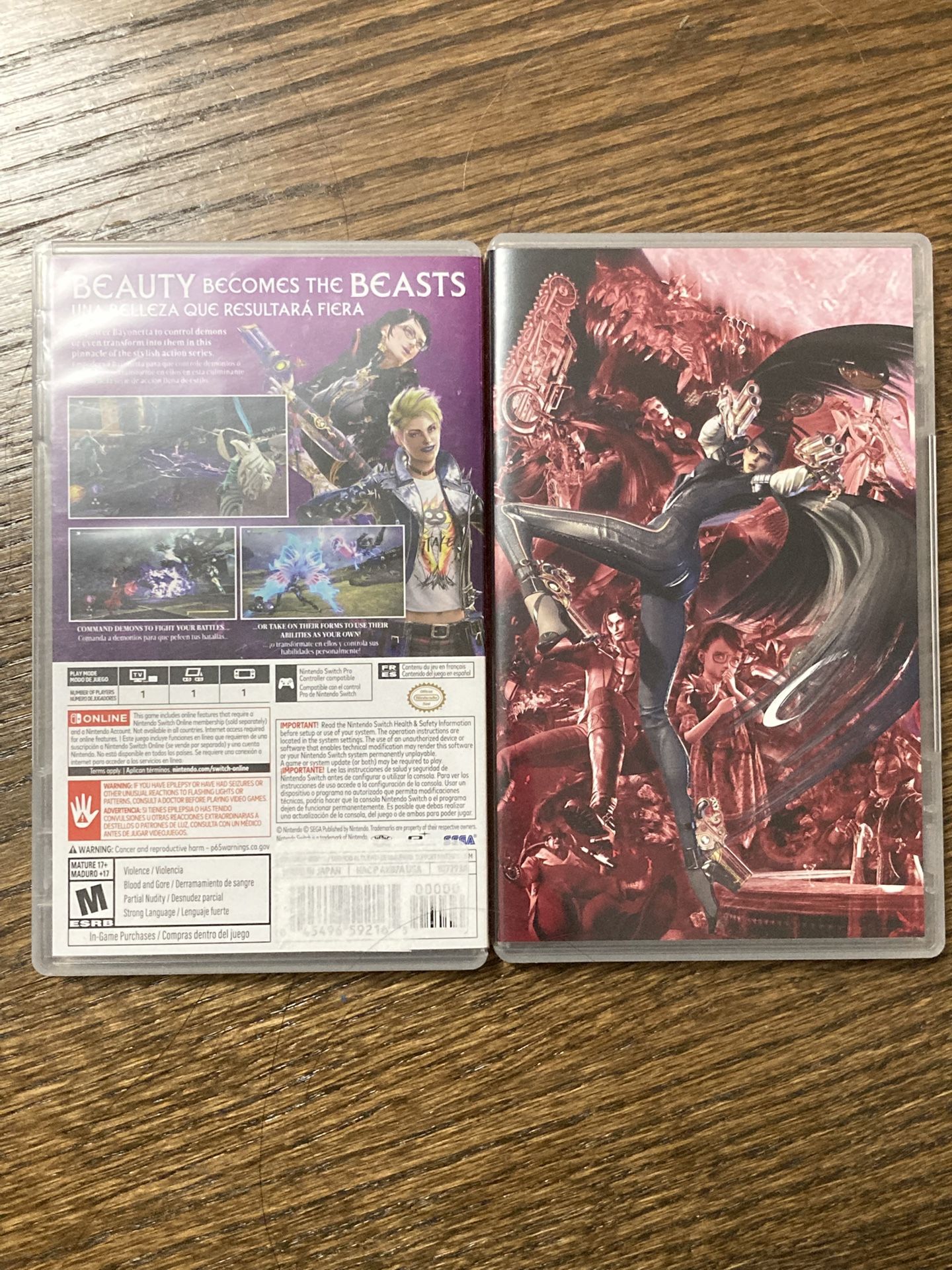 Bayonetta 2 + 3 Nintendo Switch Action Game Adventure Anime Dmc Devil May Cry X 