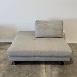 Modern Armless Sofa / Lounge Chair – 51” Wide – Grey Fabric