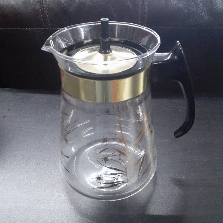 Vintage Pyrex Wheat Starburst Coffee Tea Carafe Pot