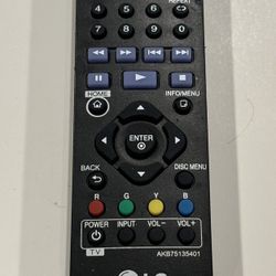 LG BLU-RAY DISC PLAYER REMOTE CONTROL AKB(contact info removed)1 NEW