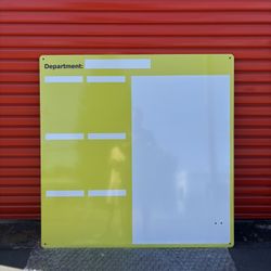 Dry Erase Key Performance Indicator (KPI) Board-Document Holder Yellow