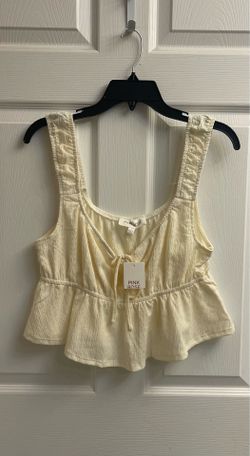 Brand new Juniors pearl white off the shoulder top size L