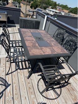 Patio table set- outdoor dining furniture