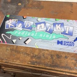 Kidniki Radical Ninja Data East Arcade Video Game Marquee Sign Original 